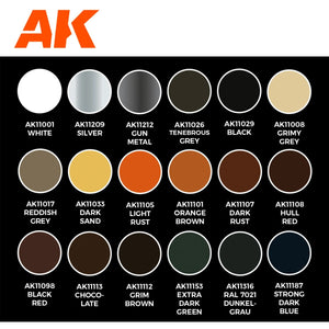 AK Interactive AK11767 SIGNATURE SET – TOTAL CHIPPING – KRISTOF PULINCKX PEINT SET 18x17 ml – immagine 3