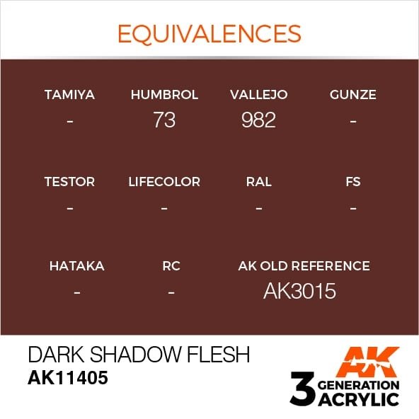 AK Interactive AK11405 Dark Shadow Flesh 17 ml – imagen 3