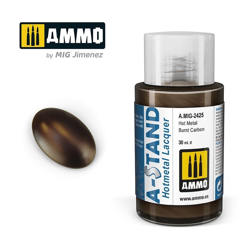 Munitions pour Mig 2425 A-STAND Hot Metal Burnt Carbon 30ml