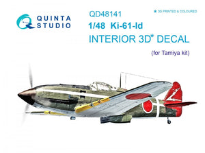 Intérieur imprimé en 3D et coloré sur papier décalcomanie Quinta Studio QD48141 Ki-61-Id (Tamiya) 1/48