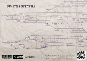 Décalcomanie Quinta Studio MMD48006 pour Su-17M4, pochoir 1/48