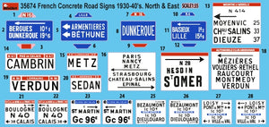 Miniart 35674 Panneaux de signalisation routière en béton français, années 1930-1940. Nord et Est, échelle 1/35 – immagine 2