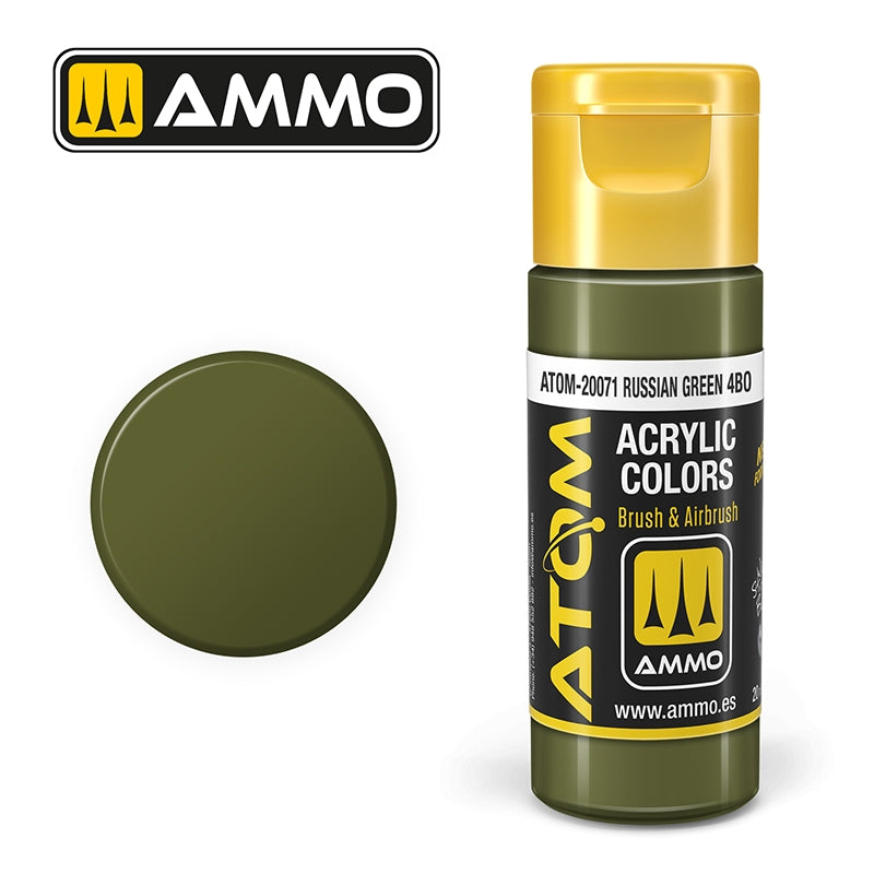 Munitions Mig Jimenez 20071 ATOM COLOR Vert russe 4BO 20 ml 