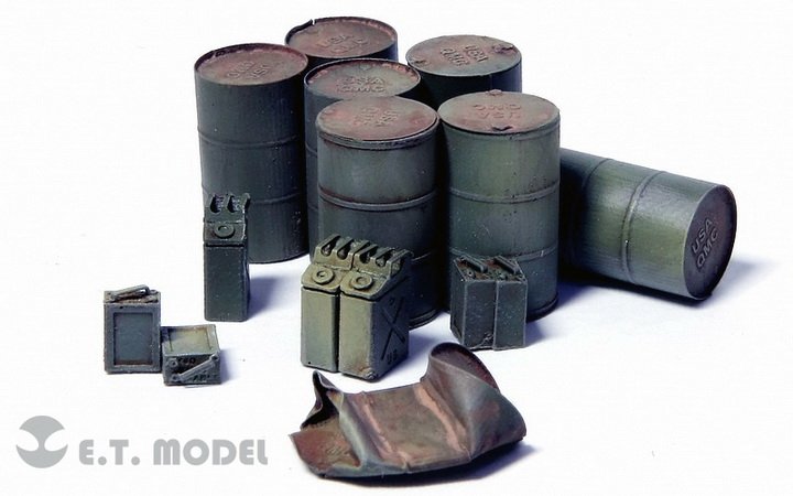 Fût à pétrole allié modèle ETJ72-012 de la Seconde Guerre mondiale – image 3