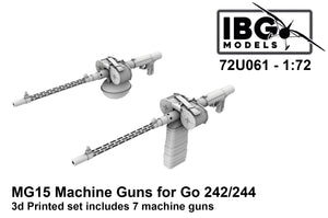 Mitrailleuses IBG 72U061 MG15 pour Gotha Go-242/244 1/72