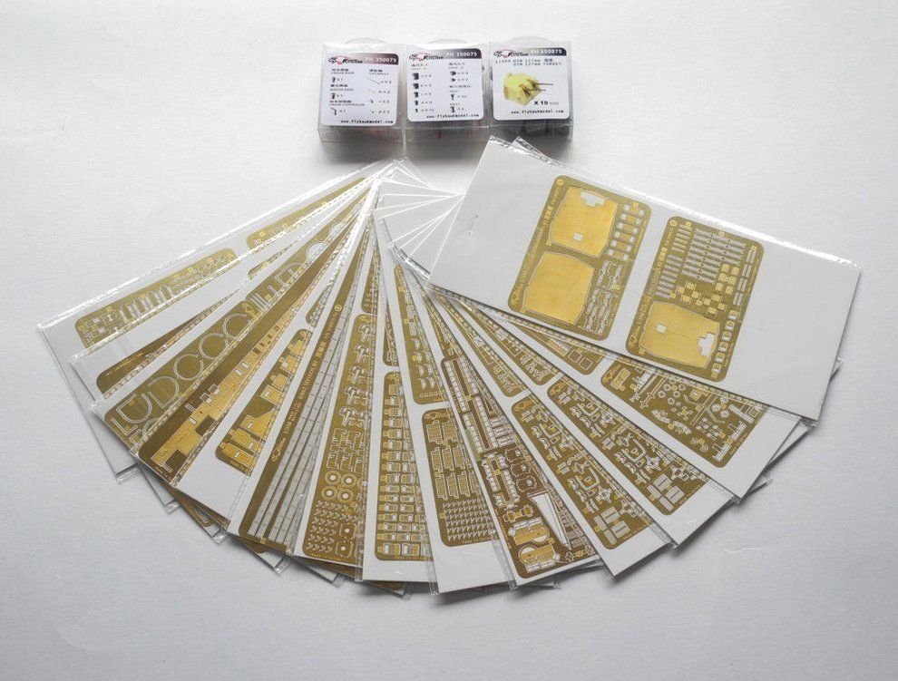 Pièces de super détail Flyhawk FH350075 pour le cuirassé Missouri de l&amp;#39;US Navy (Seconde Guerre mondiale) (pour Tamiya 78018) 1/350 – imagen 2