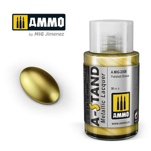 Munitions pour Mig 2308 A-STAND, douilles en laiton poli de 30 ml