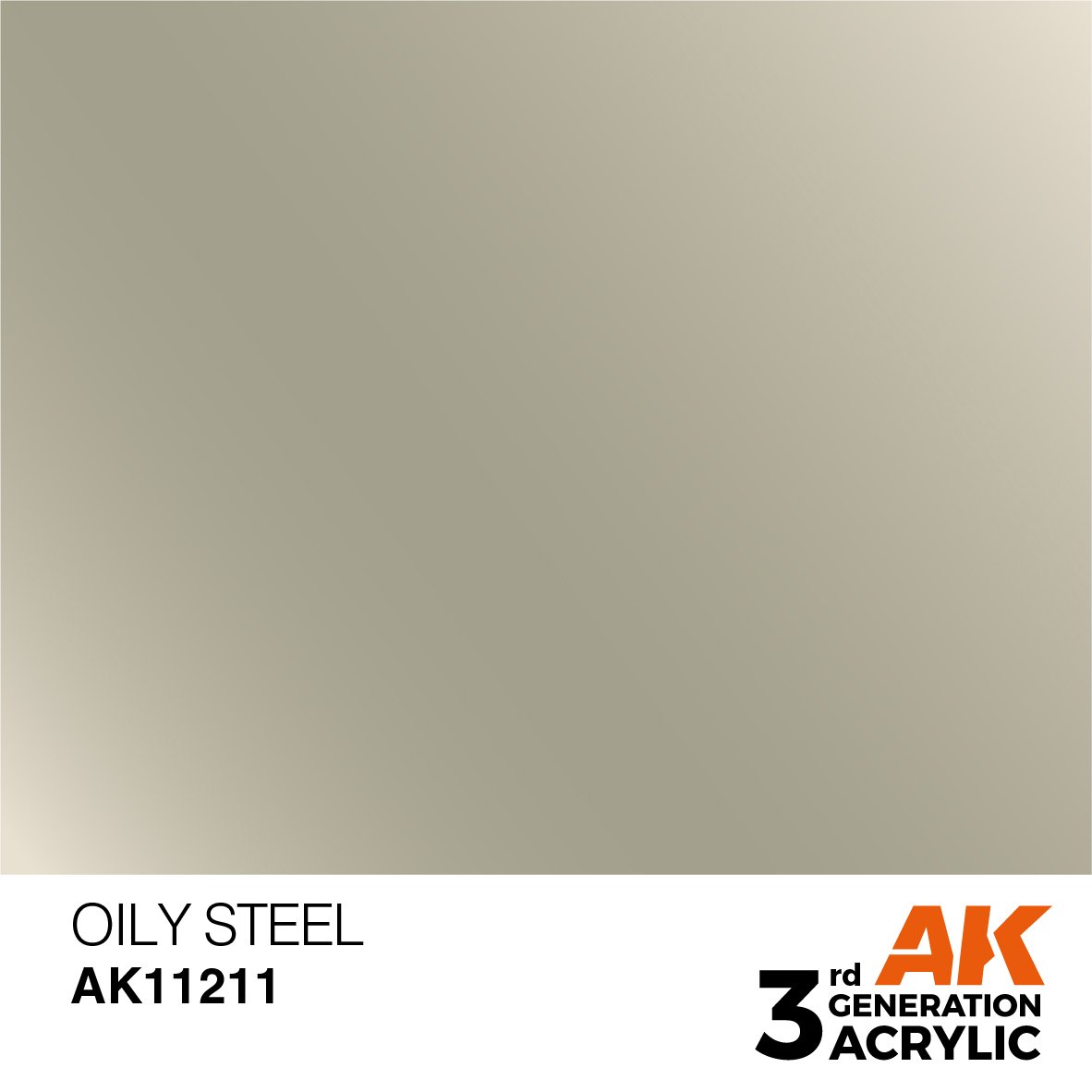 AK Interactive AK11211 OILY STEEL – MÉTALLIQUE 17 ml