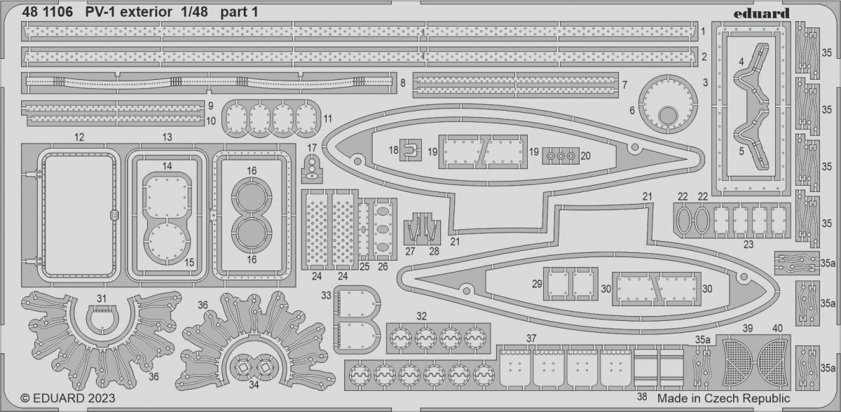 Eduard 481106 PV-1 extérieur ACADEMY 1/48