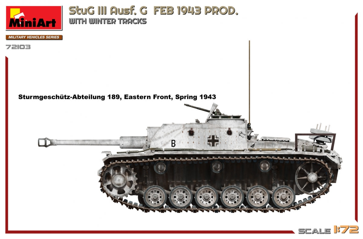 MiniArt 72103 StuG III Ausf. G FEB 1943 PROD. WITH WINTER TRACKS 1/72 – zdjęcie 3