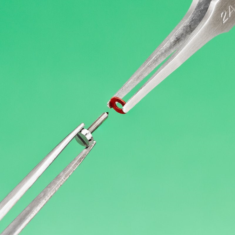Pince à épiler plate arrondie en acier inoxydable Modelcraft PTW2185-2A (120 mm) – imagen 4