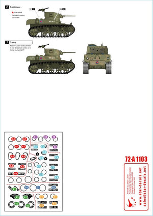 Star Decals 72-A1103 Chars et véhicules blindés à Cuba n° 1. M4A3E8 Sherman, A34 Comet, Staghound, Greyhound, M3A1 White Scout Car, M3A1 Stuart. Échelle 1/72 – image 3