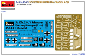 MiniArt 35413 Sd.Kfz.234/1 Schwerer Panzerspähwagen (2 cm). Mod tardif 1/35 – Bild 2