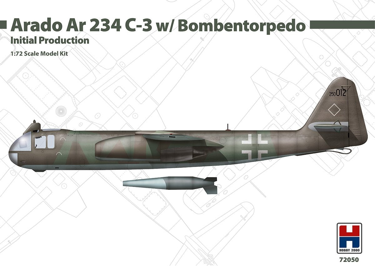 Hobby 2000 72050 Arado Ar 234 C-3 avec Bombentorpedo Production initiale - Dragon 1/72