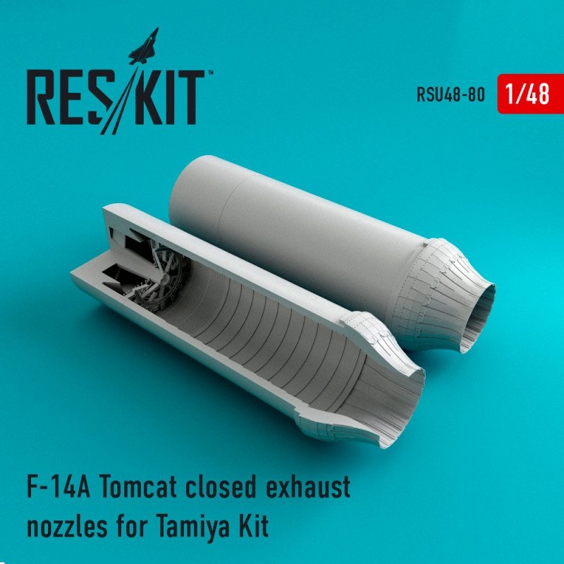 RESKIT RSU48-0080 Buses d'échappement fermées pour F-14 A Tomcat, kit Tamiya 1/48 
