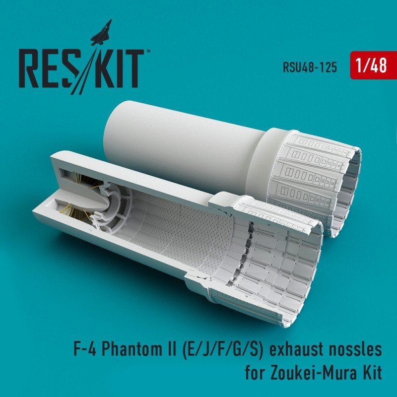RESKIT RSU48-0125 Embouts d&amp;#39;échappement F-4 E/J/F/G/S Phantom II pour maquette Zoukei-Mura au 1/48