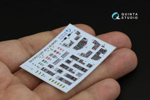 Intérieur imprimé en 3D et coloré sur papier décalcomanie Quinta Studio QD48197 pour F-5F Tiger II (pour AFV Club) à l&amp;#39;échelle 1/48 – immagine 10