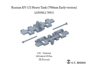 Maquette ET P35-050 Char lourd russe KV-1/2, version initiale, chenilles fonctionnelles (impression 3D), échelle 1/35