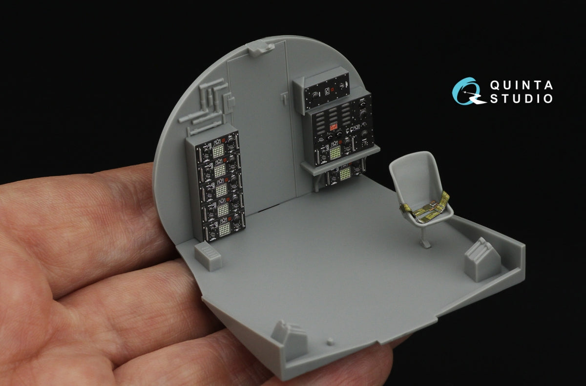 Intérieur imprimé en 3D et coloré sur papier décalcomanie pour Boeing B-17F (Quinta Studio QD48542, HK models, Eduard) à l&amp;#39;échelle 1/48 – immagine 11
