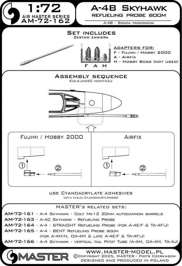 Master AM-72-162 A-4B Skyhawk - perche de ravitaillement en vol 1/72 – imagen 4