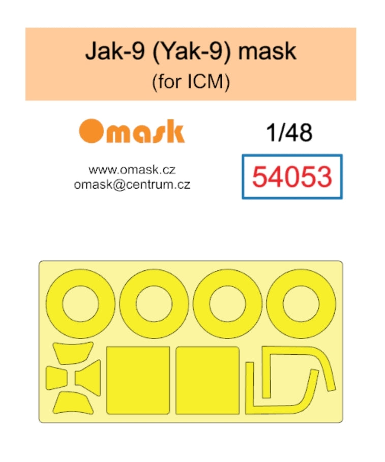 Masque Omask 54053 Yak-9 (Yak-9) (pour ICM) 1/48