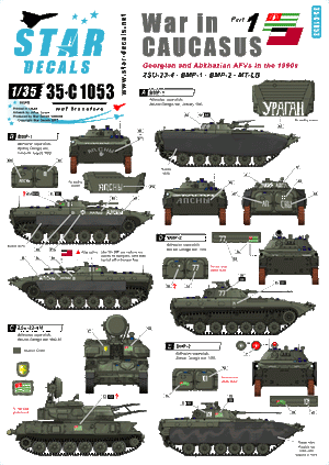 Star Decals 35-C1053 Guerre du Caucase 1 1/35