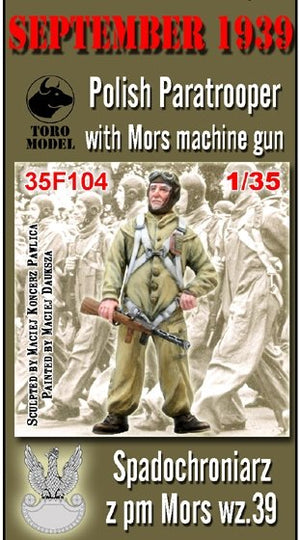 ToRo Modèle 35F104 Septembre 1939 - Parachutiste polonais avec mitrailleuse Mors / Septembre 1939 - Parachutiste polonais avec mitrailleuse Mors 1/35