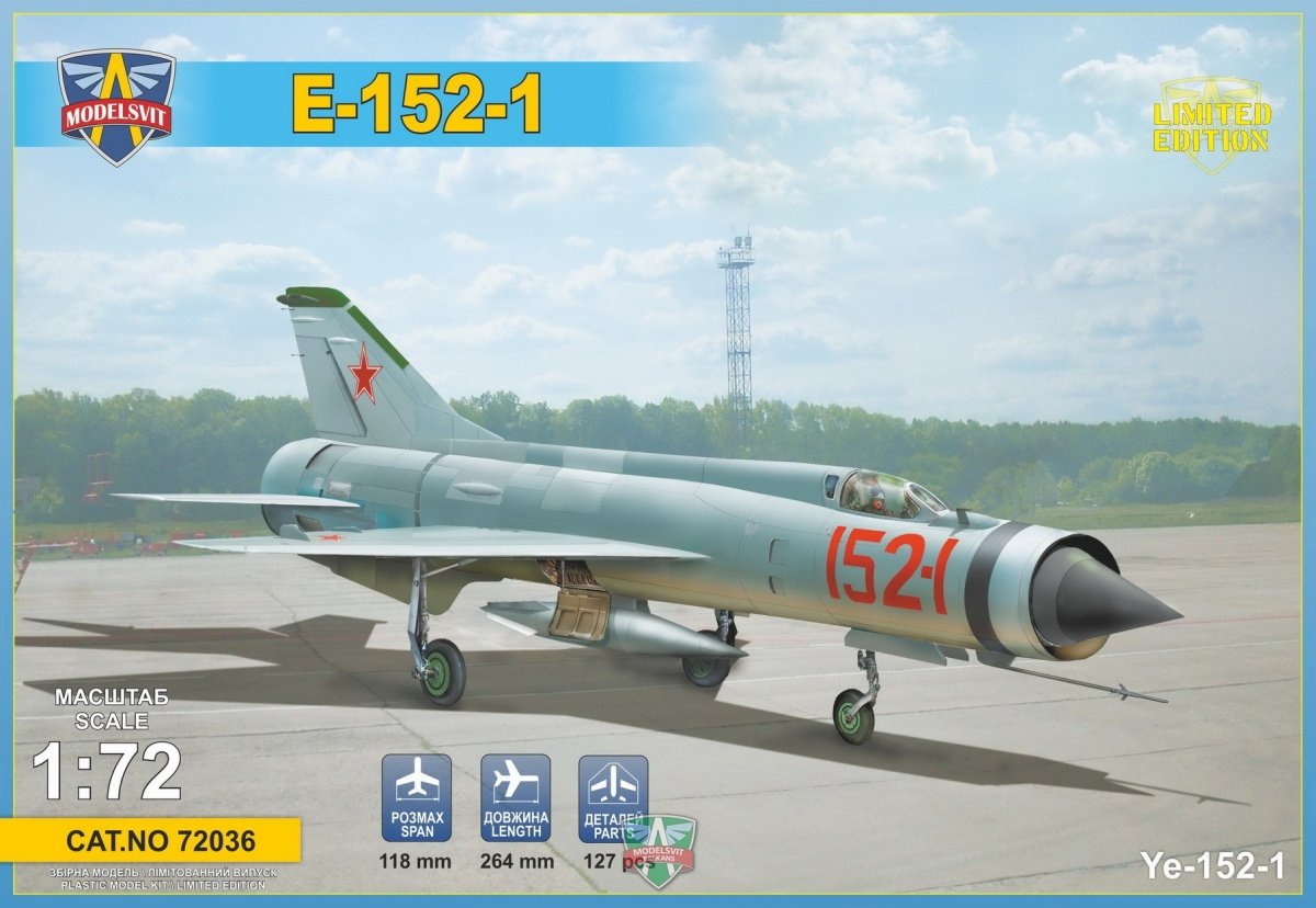 Maquette Modelsvit 72036 Ye-152-1 intercepteur supersonique expérimental 1/72
