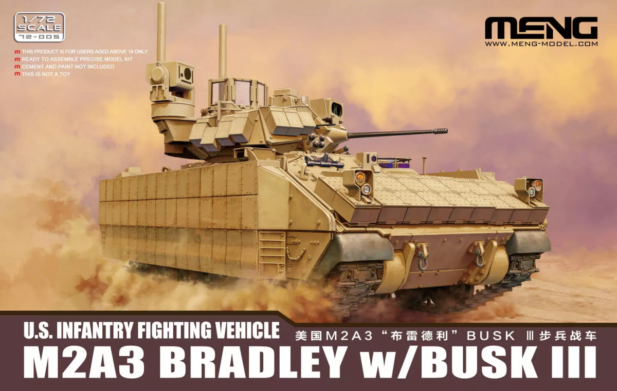 Maquette Meng 72-005 M2A3 Bradley avec BUSK III 1/72