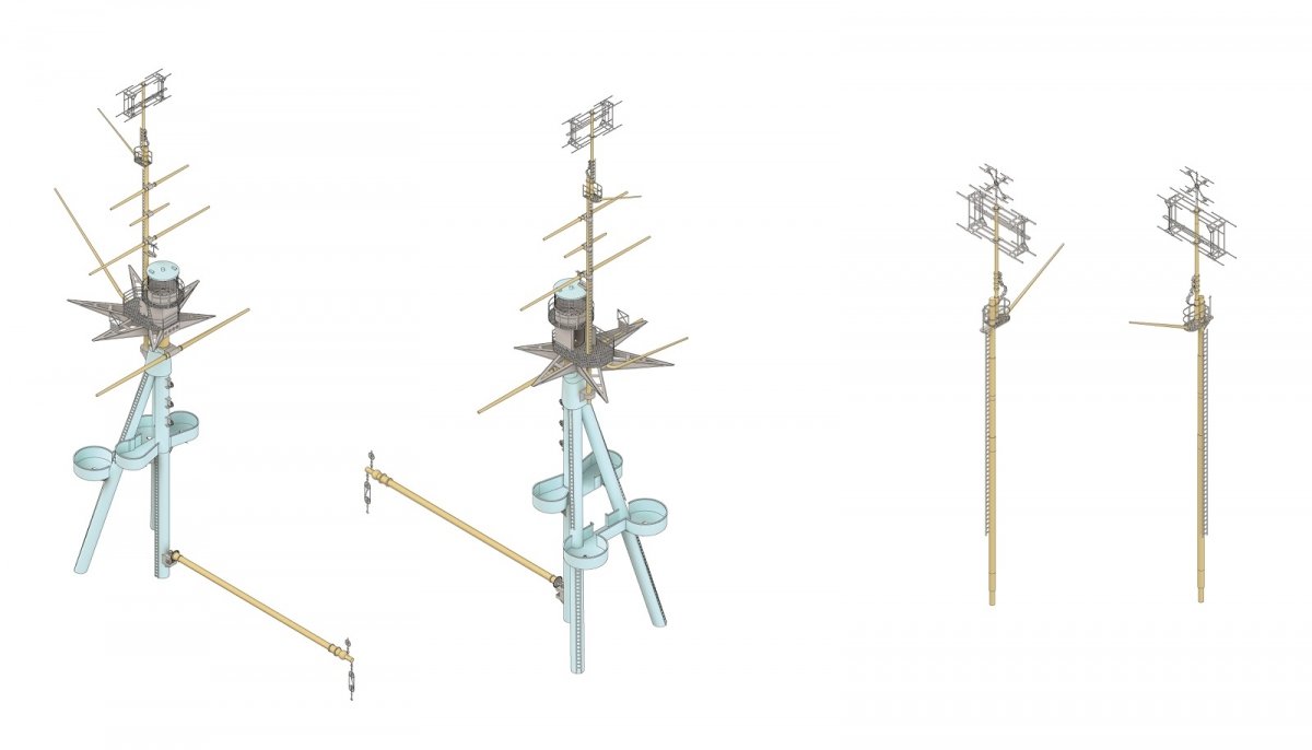 MK1 Design MS-20014 HMS RODNEY MAST&amp;amp;RADAR SET 1/200 – immagine 7