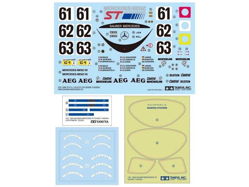 Tamiya 24359 1989 Sauber Mercedes C9 1/24 – Bild 7