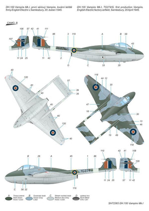 Hobby spécial 72383 DH.100 Vampire Mk. I &amp;#39;RAF, RAAF et Armée de l&amp;#39;Air&amp;#39; 1/72  – imagen 2