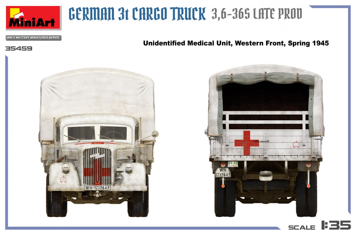 MiniArt 35459 Camion cargo allemand 3 tonnes, production tardive, échelle 1/35 – imagen 19