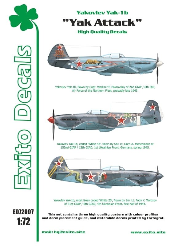 EXITO ED72007 Attaque de Yak - Yakovlev Yak-1b 1/72