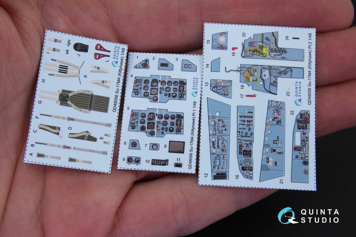 Intérieur coloré imprimé en 3D sur papier décalcomanie Quinta Studio QD48056 Su-17M4/22M4 (pour kit KittyHawk) 1/48 – immagine 3