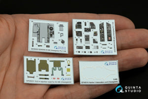 Intérieur imprimé en 3D et coloré sur papier décalcomanie Quinta Studio QD48305 AV-8B (Hasegawa) à l&amp;#39;échelle 1/48 – image 2