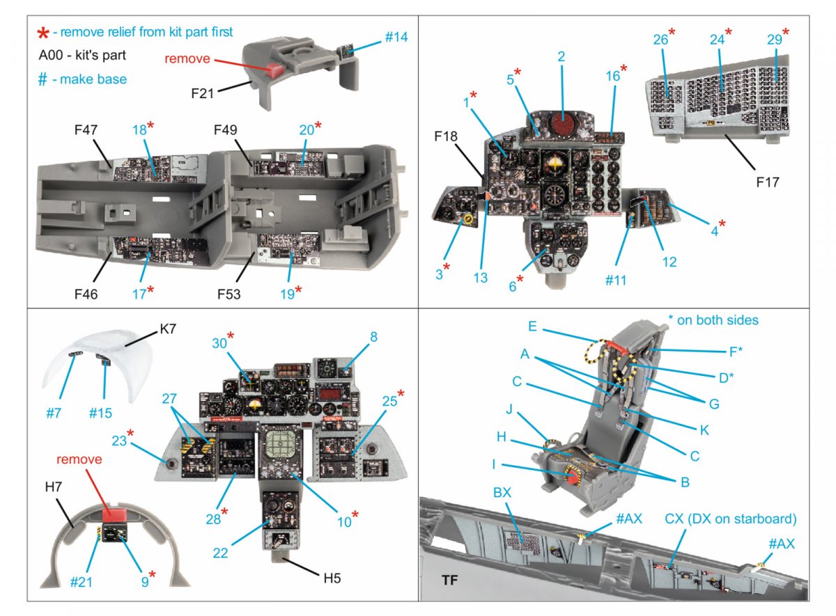 Quinta Studio QD48371 F-4E avec intérieur imprimé en 3D et coloré DMAS sur papier décalcomanie (Meng) 1/48 – immagine 2
