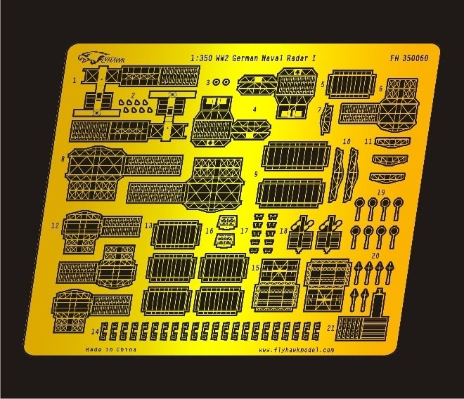 Radar allemand Flyhawk FH350060 de la Seconde Guerre mondiale, échelle 1/350 – immagine 2