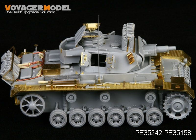 Voyager modèle PE35242 seconde guerre mondiale allemand Pz.Kpfw.III Ausf.N spz.Abt 501 Afrika pour DRAGON 6431 1/35 – imagen 3