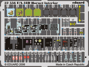 Eduard 32556 F-18D interior 1/32 ACADEMY – zdjęcie 3