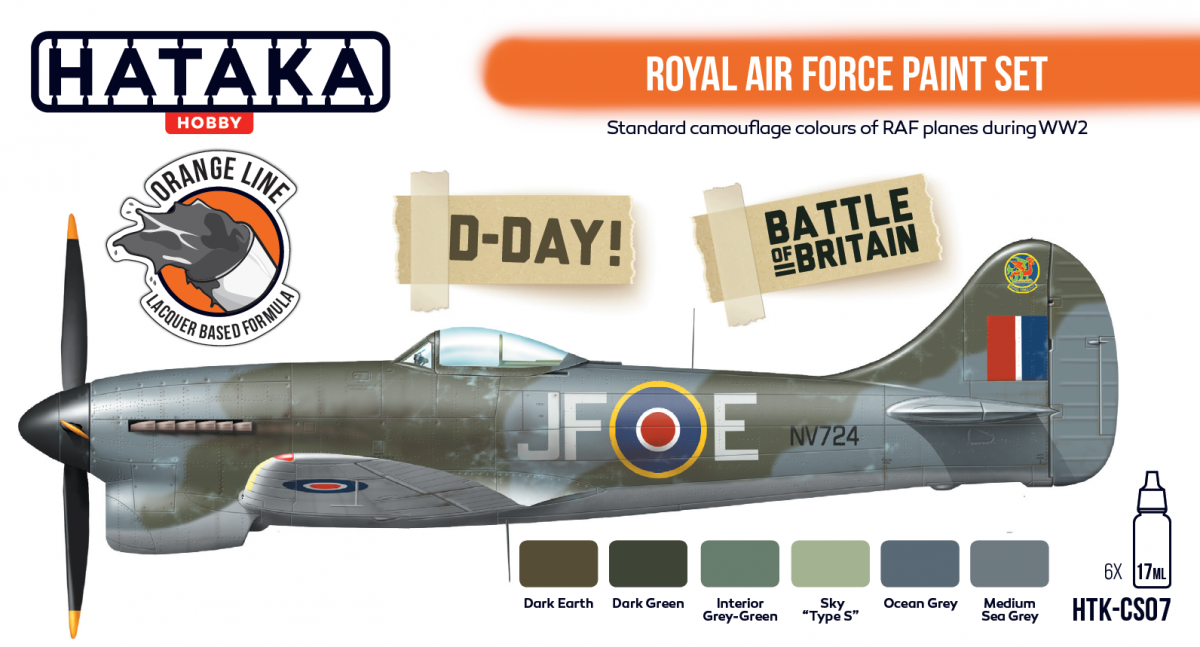 Hataka HTK-CS07 ORANGE LINE – Ensemble de peinture Royal Air Force 6x17 – image 2