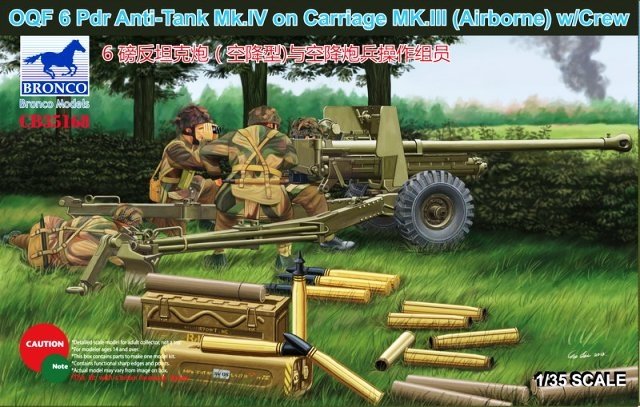 Bronco CB35168 OQF 6 Pdr Anti-Tank Mk.IV sur châssis Mk.III (aéroporté) (1/35)