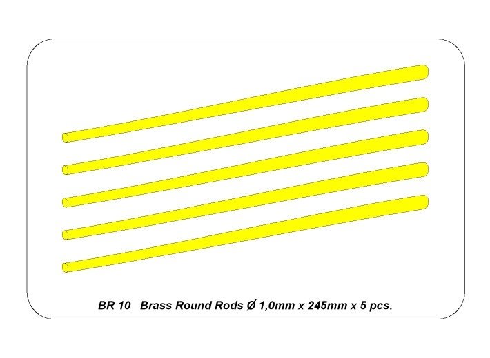 Tiges rondes en laiton Aber BR10 Ø 1,0 mm longueur 245 mm x 5 pièces. – Bild 4