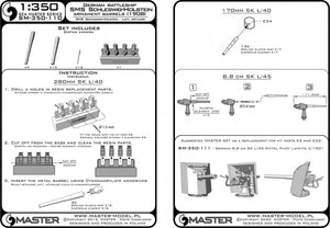 Armement du Master SM-350-110 Schleswig-Holstein (1908) - maquette Trumpeter au 1/350 – Bild 5
