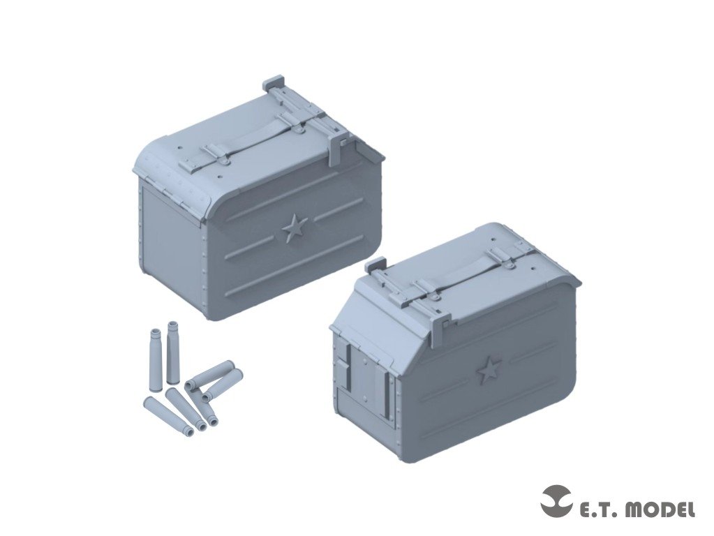 Ensemble de boîtes de munitions pour mitrailleuse lourde soviétique P35-248 de 12,7 mm (impression 3D) à l&amp;#39;échelle 1/35 – immagine 3