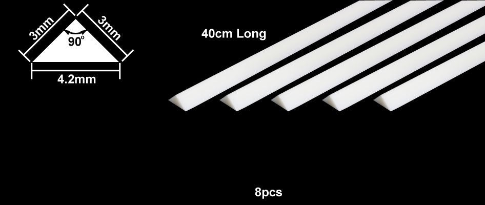 Tamiya 70117 Plastic Triangle Beam 3mm - Pack