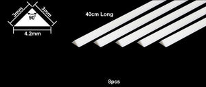 Tamiya 70117 Poutre triangulaire en plastique 3 mm - Lot