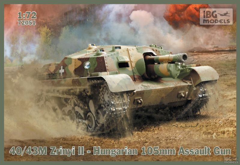 IBG 72051 40/43M Zrinyi II Canon d&amp;#39;assaut hongrois 105 mm (1/72)