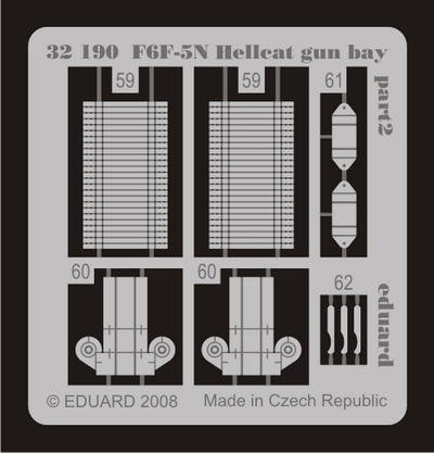 Baie de canon Eduard 32190 F6F-5N au 1/32 TRUMPETER