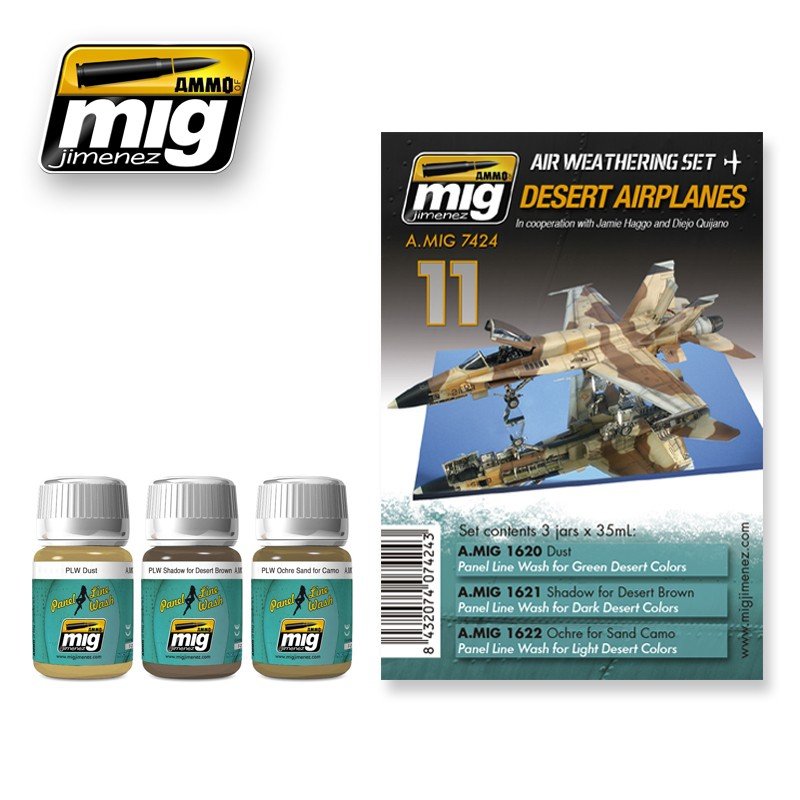 Munitions de Mig Jimenez 7424 ensemble d'avions du désert 